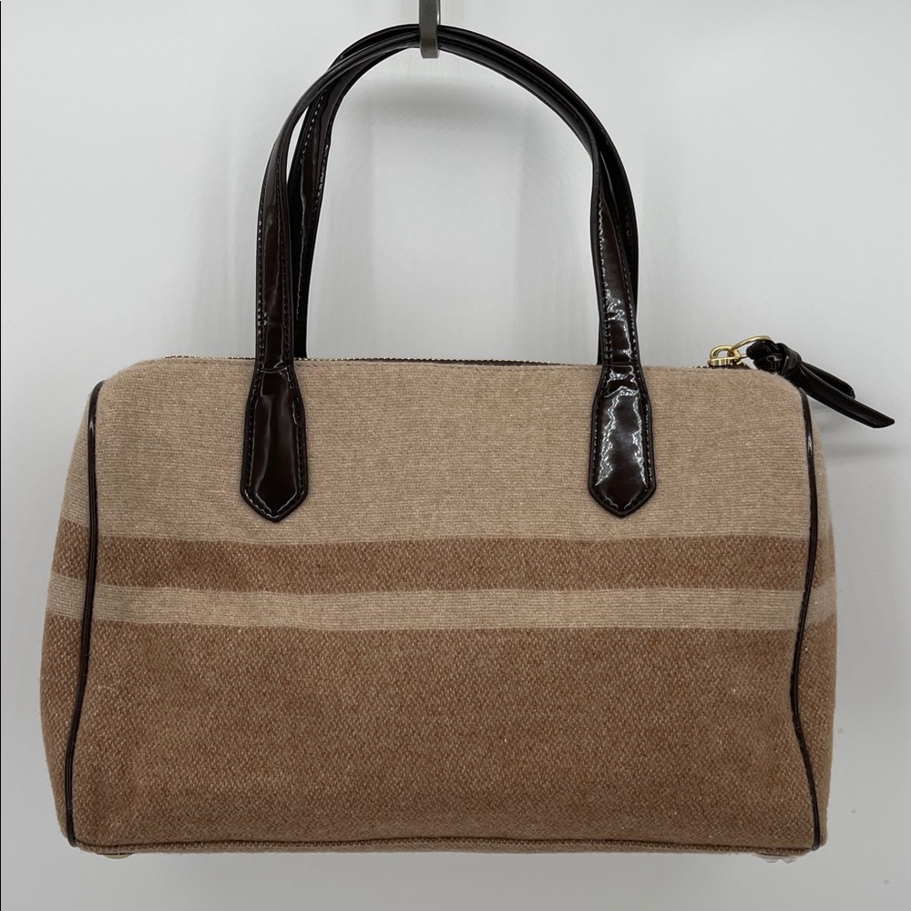 NWOT Coach Signature Stripe Wool Satchel — Style #F24784 - Picture 2 of 12